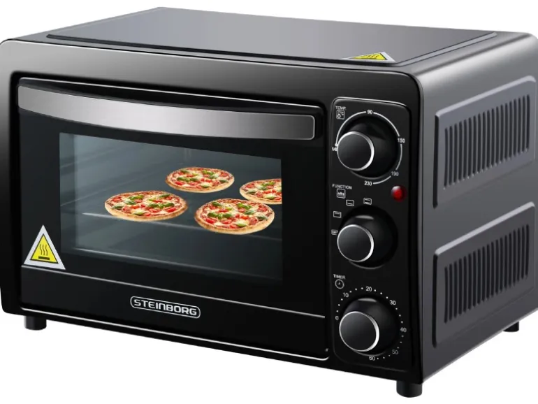 Steinborg SB-3015 Minibackofen 15 Liter 1300 Watt Schwarz