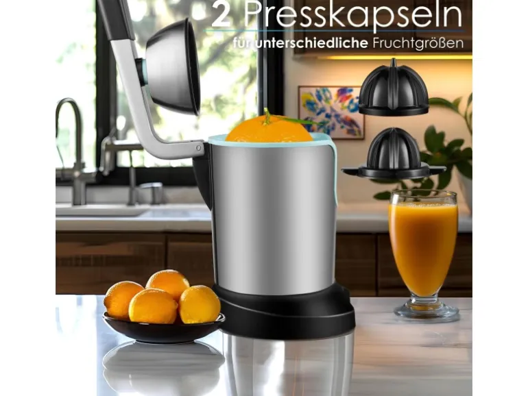 Steinborg SB-7051 Zitruspresse Saftpresse Edelstahlgehäuse 800 Watt