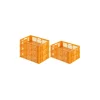 SuperSparSet 5 x Eurobehälter Bäcker- und Konditorenkasten HxBxT 17,1 x 40 x 60 33 Liter Gelb-Orange Brötchenkiste Sstapelbare Bäckerkiste