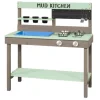 Swing King Spielküche Mud Kitchen 88 cm x 77 cm x 34 cm Grau-Grün FSC®