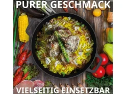 Taino Double Dutch Oven 6L Gusseisen Deckel Allzweck-Kochtopf Schmortopf Dopf