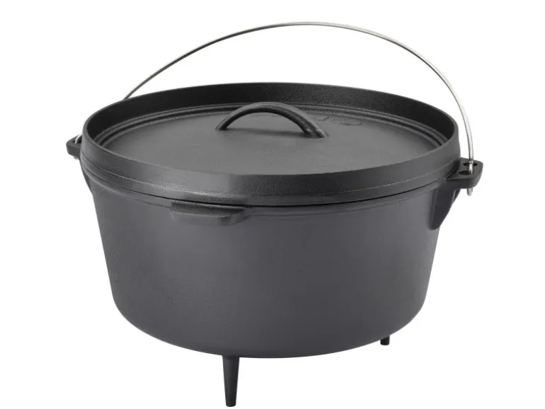 Taino Dutch Oven Gusseisen 8L Set Deckelheber Ständer Zubehör Cast Iron