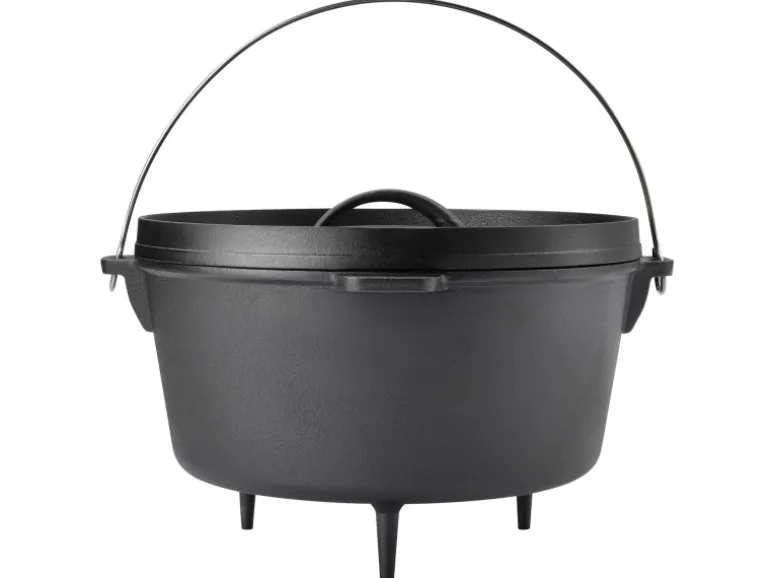 Taino Dutch Oven Gusseisen 8L Set Deckelheber Ständer Zubehör Cast Iron