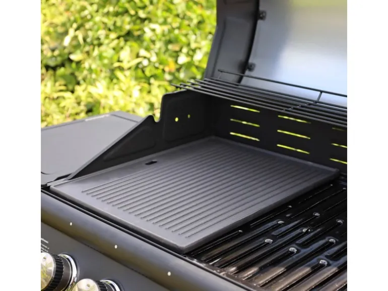 Taino Grillplatte Zubehör Wendeplatte Gusseisen Pizzaplatte Gasgrill