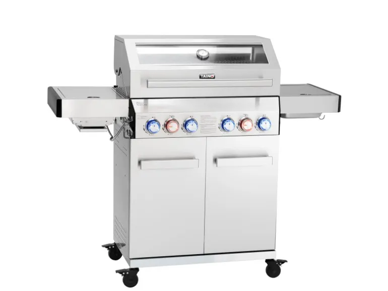 Taino Platinum Yamara 4+2 Gasgrill Edelstahl 4 Brenner Sear-Burner Backburner