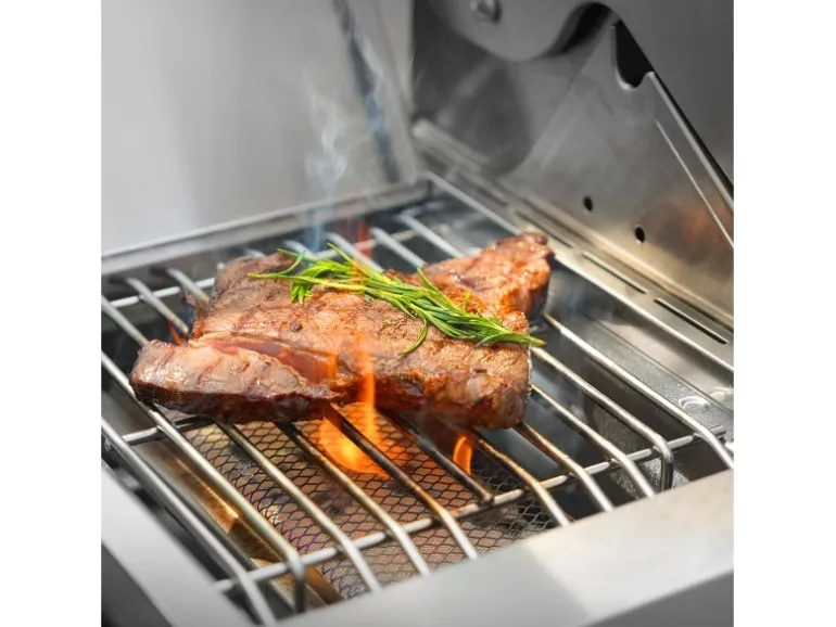 Taino Platinum Yamara 4+2 Gasgrill Set mit Haube Edelstahl 4 Brenner Sear-Burner Backburner