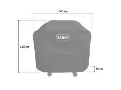 Taino Platinum Yamara Dark 4+2 Set Mit Haube Gasgrill Stahl 4 Brenner Sear-Burner Backburner