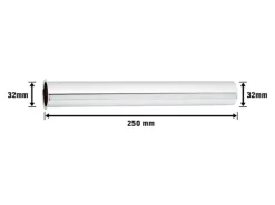 Tauchrohr Ø 32 mm x 250 mm Verchromt