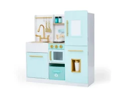 Teamson Kids Biscay Delight Klassische Spielküche mit Zubehör für Kinder Mint