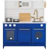 Teamson Kids Kinderküche Spielküche mit Zubehör für Kinder Blau