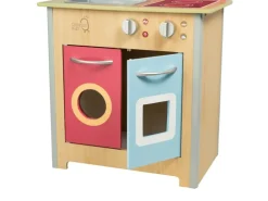Teamson Kids Little Chef Porto Klassik Interaktive Holzspielküche Rot