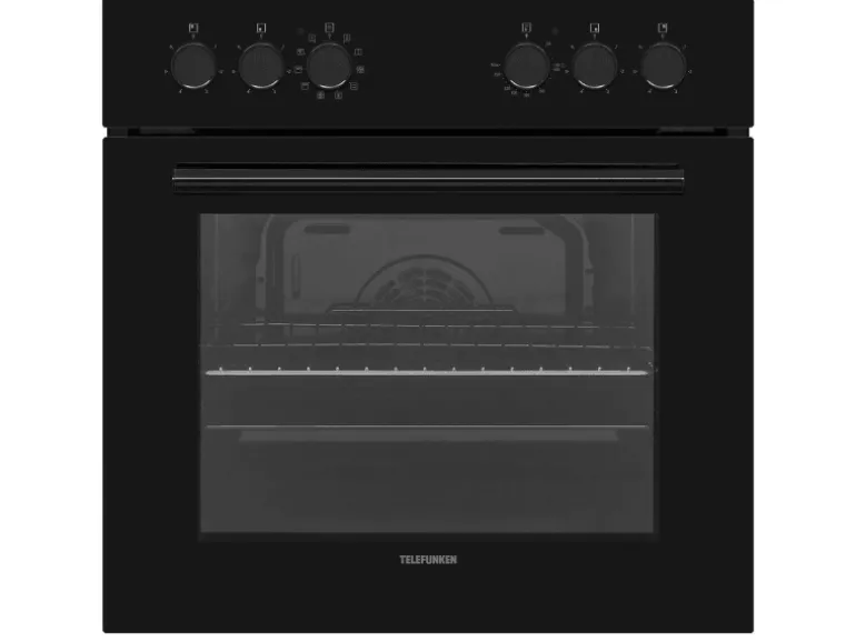 Telefunken Einbauherd-Set Backofen mit Grill und Umluft 65 Liter Vap-Clean ECH65A-B2
