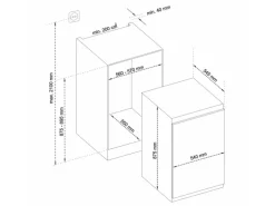 Telefunken Einbaukühlschrank 126L ohne Gefrierfach 88cm Nische Schlepptür EK88S134E