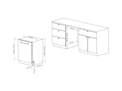 Telefunken Geschirrspüler vollintegriert Einbauspülmaschine 60 cm 12 Maßgedecke 9 Programme AquaStop G-EV-6014-C