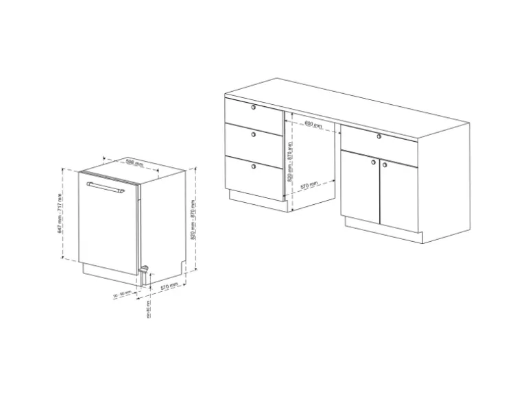 Telefunken Geschirrspüler vollintegriert Einbauspülmaschine 60 cm 12 Maßgedecke 9 Programme AquaStop G-EV-6014-C