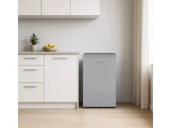 Telefunken Kühlschrank mit Gefrierfach Nur für Eiswürfel 89 Liter Klein Freistehend CF-33-101-S2 Silber