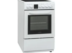 Telefunken Standherd mit Glaskeramik-Kochfeld Elektroherd Freistehend 50 cm Breit Herd mit Backofen und Kochfeld