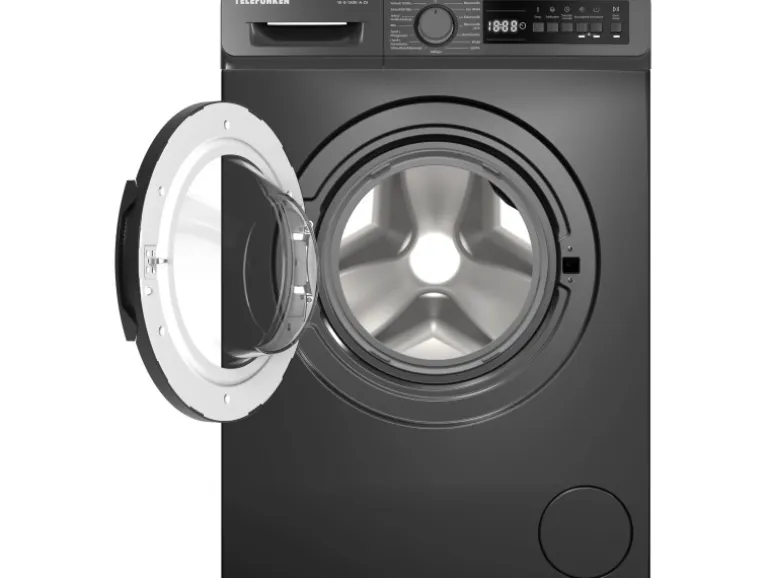 Telefunken Waschmaschine 8kg Frontlader 1400 U/Min. Inverter Motor AquaStop Schontrommel W-8-1400-A-DI Inox