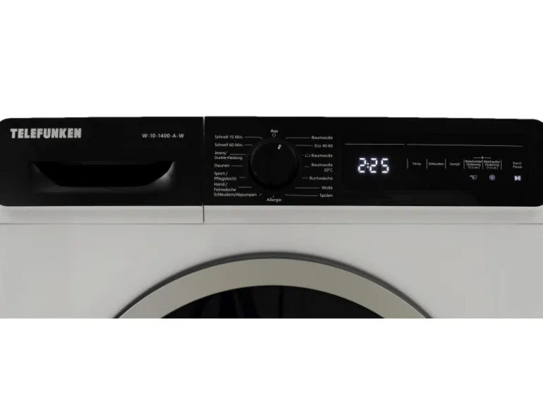 Telefunken Waschmaschine 10kg 1400 U/Min. Dampffunktion Auto-Dosierung Inverter Motor AquaStop W-10-1400-A-W