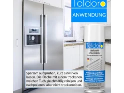 Toldoro Set 12x Edelstahl Pflegespray 400ml  Edelstahlreiniger für Küche oder Grill Edelstahlpflege Spray als Reinigungsmittel oder Metallreiniger