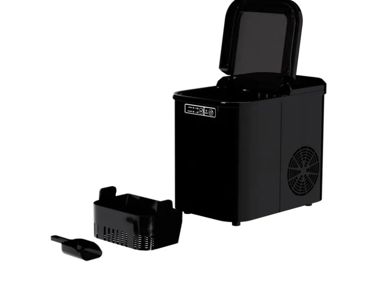 TroniTechnik Eiswürfelmaschine Ice Maker Eiswürfelbereiter Schwarz Kunststoff