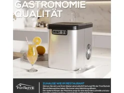 TroniTechnik Eiswürfelmaschine Ice Maker Eiswürfelbereiter Silber Edelstahl
