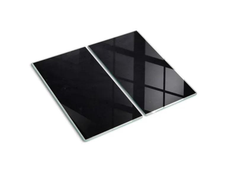 Tulup Herdabdeckplatte SET aus 2 Stück 30x52 cm Schneidebrett Glas Schutzplatte Küchenutensilien Anschlagtafel