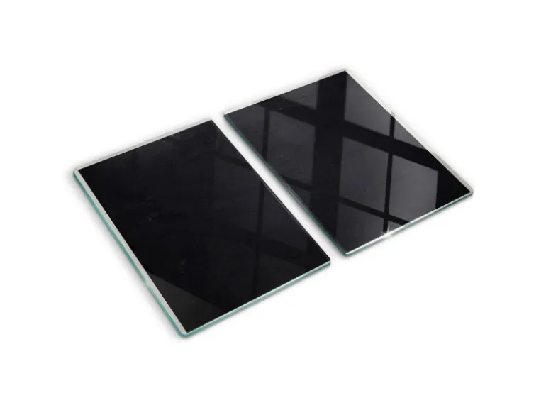 Tulup Herdabdeckplatte SET aus 2 Stück 40x52 cm Schneidebrett aus Glas Küchenutensilien Spritzschutz Anschlagtafel