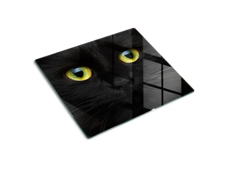Tulup Herdabdeckplatte 60x52 cm Schneidebrett aus Glas Schutzplatte Küchenutensilien Spritzschutz Abdeckung Katzenaugen