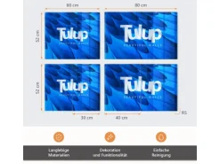 Tulup Herdabdeckplatte 80x52 cm Schneidebrett aus Glas Schutzplatte Küchenutensilien Spritzschutz Apfel und Wasser
