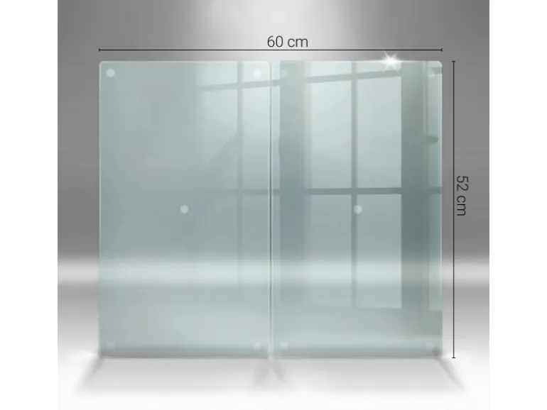 Tulup Schneidebrett Küchenbrett Durchsichtig 2 Stück 30x52 Rechteckige Schneidebretter Küchen Schneidebrett Glas