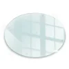 Tulup Schneidebrett Küchen Schneidebrett Glas 40x40 cm Rundes Schneidebrett Glas Schneidebrett Transparent