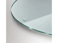 Tulup Schneidebrett Küchen Schneidebrett Glas 40x40 cm Rundes Schneidebrett Glas Schneidebrett Transparent