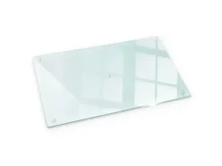 Tulup Schneidebrett Rutschfestes Schneidebrett Glas 52x30 cm Rechteckiges Schneidebrett Durchsichtiges Schneidebrett