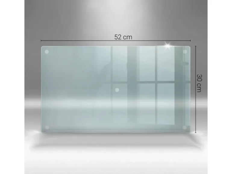 Tulup Schneidebrett Rutschfestes Schneidebrett Glas 52x30 cm Rechteckiges Schneidebrett Durchsichtiges Schneidebrett