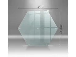 Tulup Schneidebrett Transparente Schneidebrett 40x34 cm Sechseckiges Schneidebrett Küchen Schneidebrett Glas