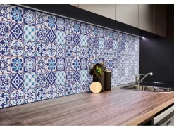 Tulup Wandpaneel Azulejo Muster Wandverkleidung Innen 100x50 cm Wandverkleidung Selbstklebend Wandverkleidung Modern