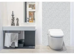 Tulup Wandpaneel Graues Mosaik Wandverkleidung Paneel 100x50 cm PVC Wandpaneel Wandverkleidung Innen