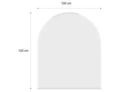 Valo Glasbodenplatte Rundbogen 100 cm x 120 cm Stärke 8 mm Glasklar