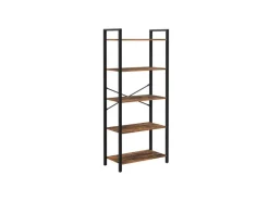 Vasagle Aufbewahrungsregal 5 Ebenen 30 cm x 66 cm x 153 cm Braun-Schwarz
