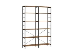 Vasagle Bücherregal 9 Fächern 30 cm x 120 cm x 175,2 cm Braun-Schwarz