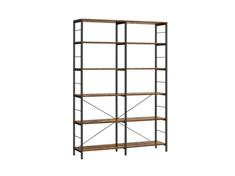 Vasagle Bücherregal 9 Fächern 30 cm x 120 cm x 175,2 cm Braun-Schwarz
