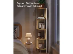 Vasagle Eckregal 5 Ebenen 31,9 cm x 31,9 cm x 156,4 cm Eichenbeige