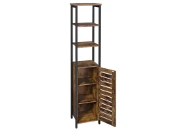 Vasagle Hochschrank 37 cm x 30 cm x 167 cm Braun-Schwarz