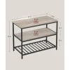 Vasagle Küchenregal mit Arbeitsplatte 60 cm x 120 cm x 90 cm Greige-Schwarz