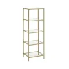 Vasagle Standregal 5 Ablagen 30 cm x 40 cm x 124,5 cm Gold