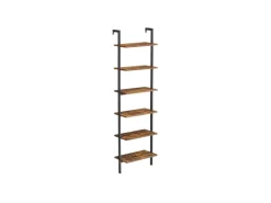 Vasagle Standregal Industrie-Design 60 cm x 30 cm x 204,8 cm Braun-Schwarz