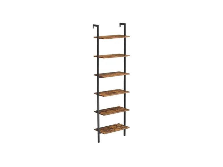 Vasagle Standregal Industrie-Design 60 cm x 30 cm x 204,8 cm Braun-Schwarz