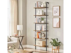 Vasagle Standregal Industrie-Design 60 cm x 30 cm x 204,8 cm Braun-Schwarz