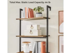 Vasagle Standregal Industrie-Design 60 cm x 30 cm x 204,8 cm Braun-Schwarz